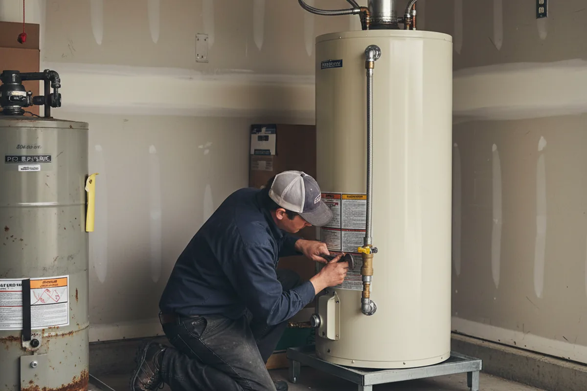 Water heater and shutoff valve replacement in Hazard